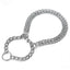Dog Chain Collar Stainless Steel Martingale Collar for Dogs Metal Cuban Link Chew Proof Double Row Chain Pet Large Dogs Collar