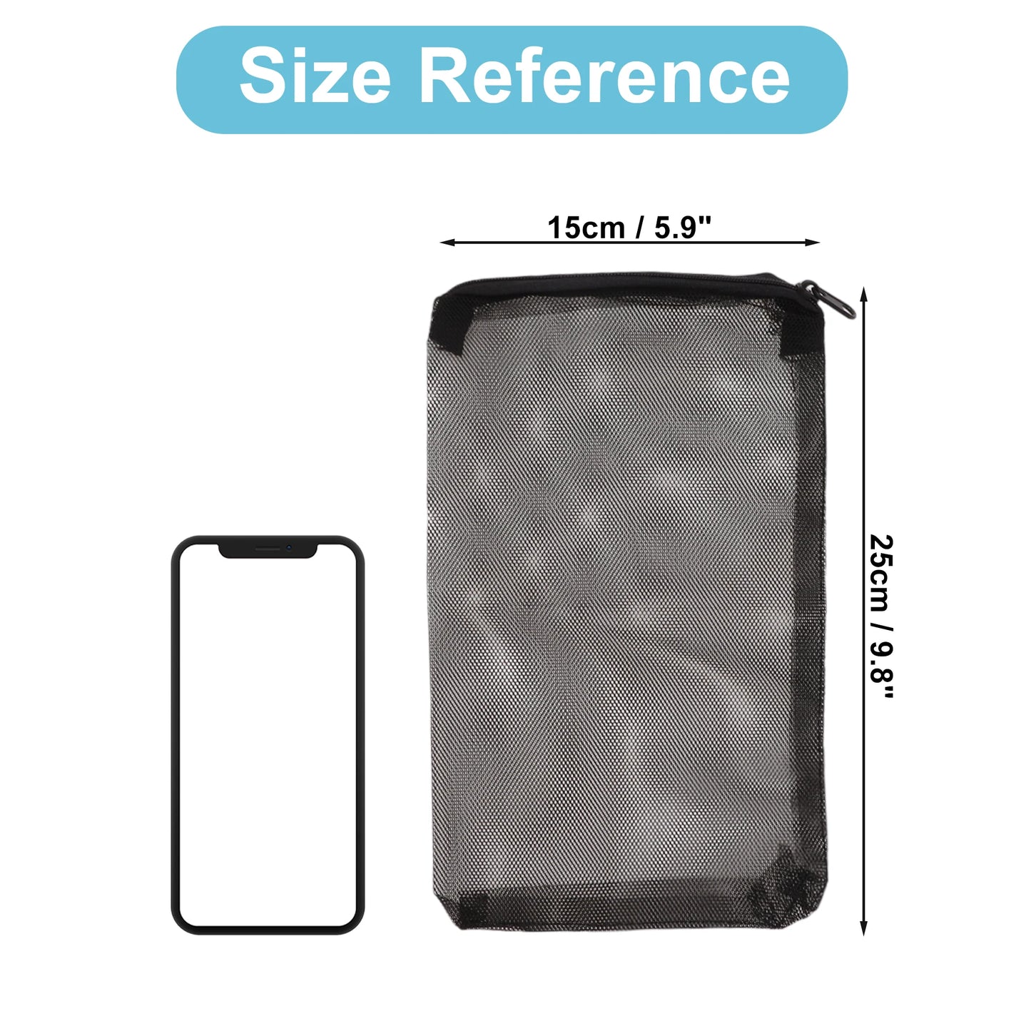UXCELL Aquarium Filter Media Bags Fine Zipper Mesh Filter Bags for Fresh Saltwater Tanks Reusable Fish Tank Filter