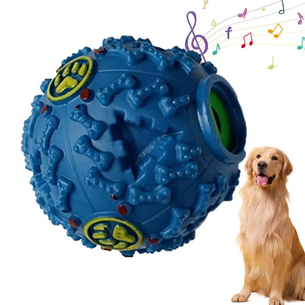 Dog Giggle Ball Teething Ball Toys Interactive Slow Feeder Balls Creative Dog Leaky Ball With Giggle Sound For Dogs Foraging