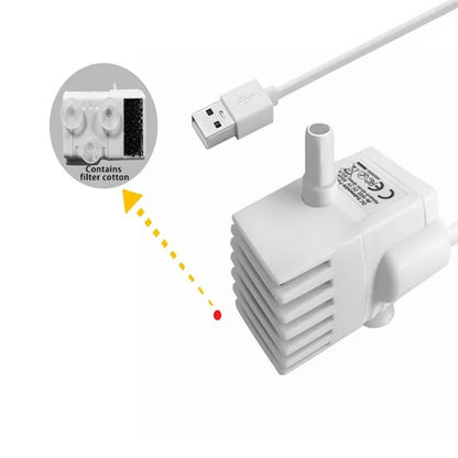 USB Replace Water Pump for Pet Cat Dog Water Fountain Pump Cat Water Dispenser Dog Water Dispenser Fish Tank Submersible Pump