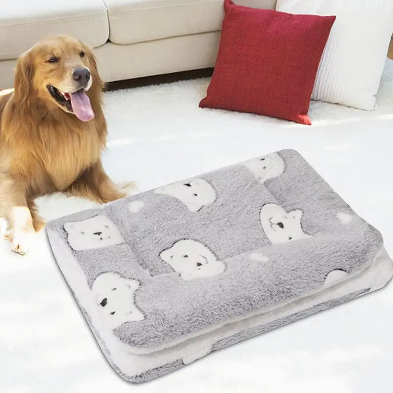 Pet Blanket Flannel Throw Flannel Throw Blanket For Dog Sleep Soft Warm Cushion Mat Washable Puppy Pads Sleep Blanket For Small