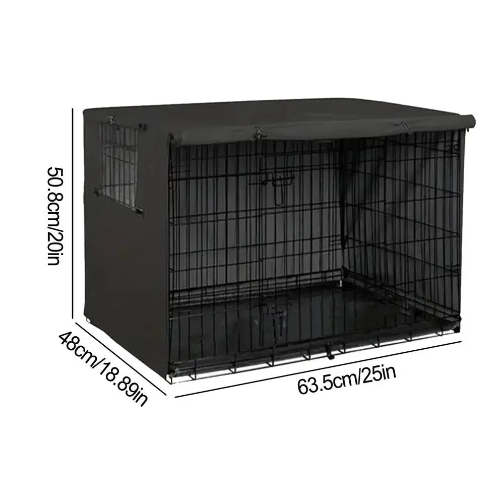 Oxford cloth Dog Kennel Cover Waterproof Windproof Pet Crate Protective Dog Kennel Cover Universal Fit For Indoor Outdoor Crates