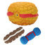 Squeaky Dog Chew Toy Funny Cream Bread Hamburger Breadsticks No Stuffing Dog Toy with Squeakers Pet Squeak Toy