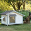 Outdoor dog house dog house Small and medium-sized dog solid wood villa Warm and rainproof in winter Samoyed outdoor kennel