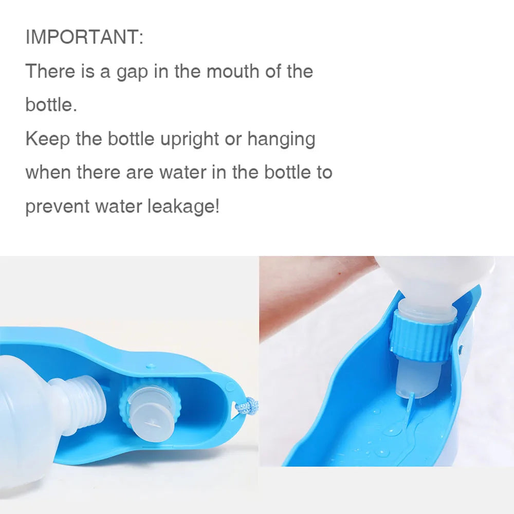 Outdoor Travel Dog Water Bottle for Walking Portable Dog Water Dispenser Pet Drink Cup with Rotatable Clamshell Sink 250ml 500ml