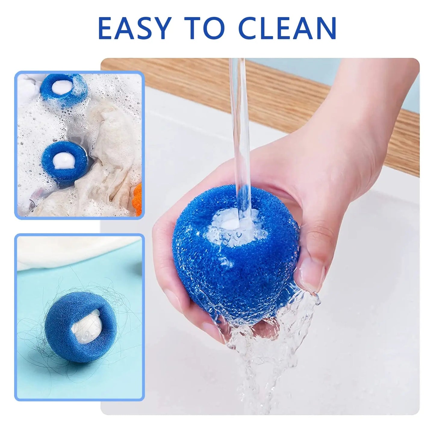 Washing Machine Sponge Washing Ball, Pet Hair Cleaning Anti-entanglement Washing Ball, Reusable