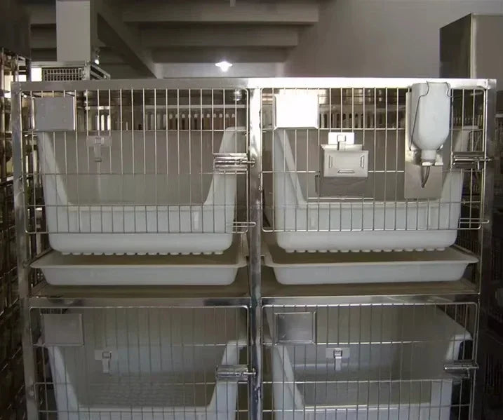 Rabbit Cage Stainless Drawer-type Cage and Trays Easy To Clean