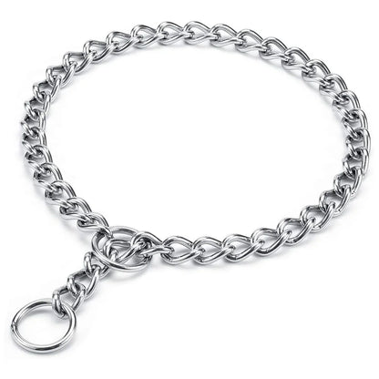 Dog Choke Collar Chew-proof Metal Dog Slip Chain Pinch Collars for Small Medium Large Dogs Training Obedience Pet Chain Collar