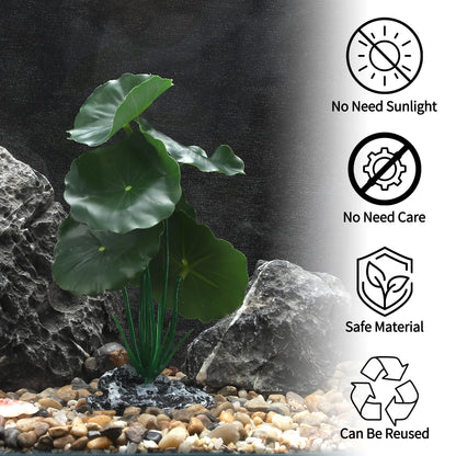 UXCELL Aquarium Plastic Plants Reptile Plant Decoration Artificial Grass Ornaments for Aquarium Fish Tank for Aquatic Pet