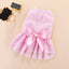 Puppy vertical striped butterfly skirt summer Pet dog skirt princess dog wedding dress cat skirt Shih Tzu dog clothes