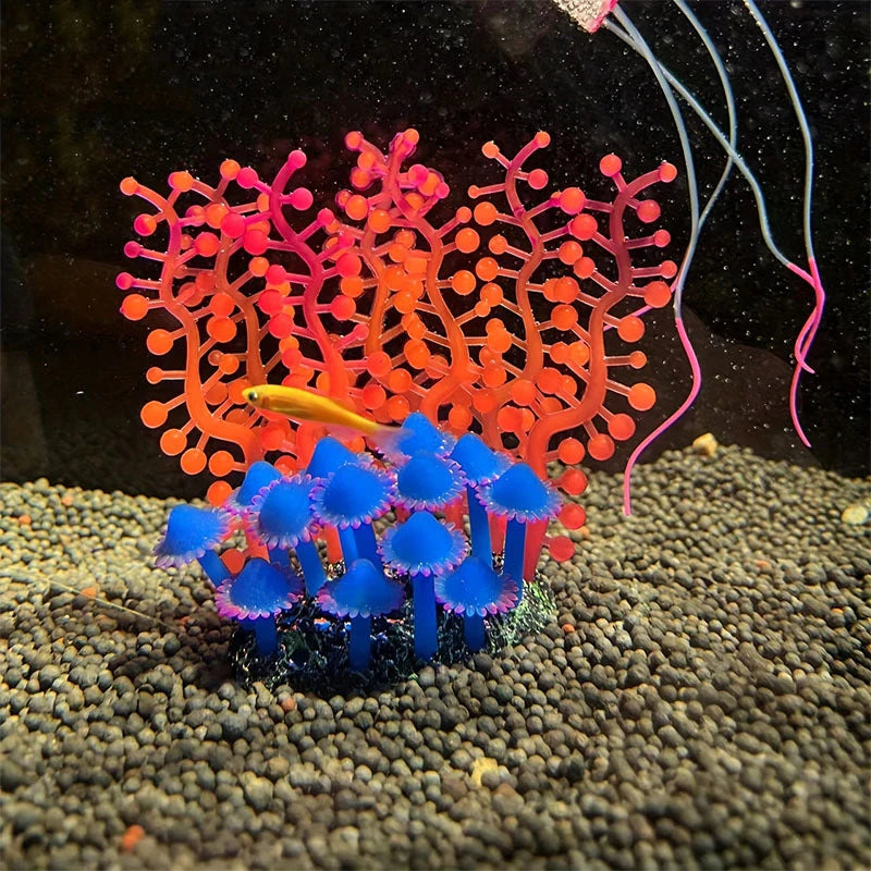 Artificial Underwater Coral Aquarium Fish Tank Simulation Decoration Aquarium Backgrounds Plants Water Flower Beautiful New