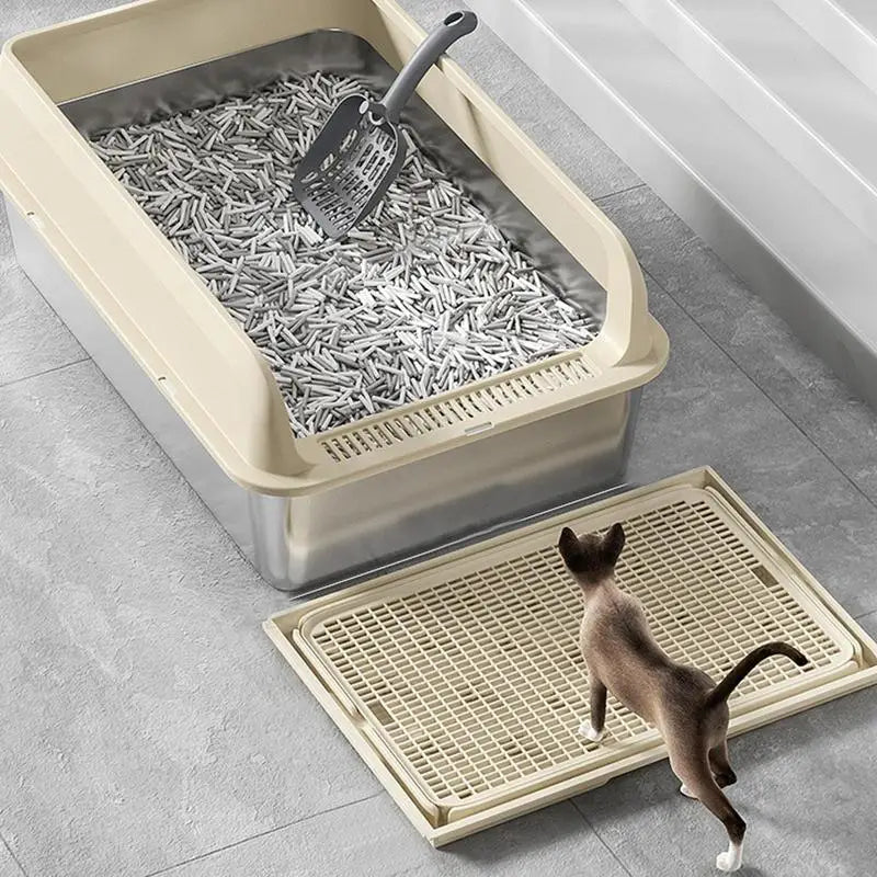 Litter Catcher Mat Litter Trapping Mat Double-Laye Cat Litter Pads Detachable Cat Box Mat Litter Mat Trapper For Home Pet Shops