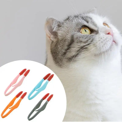 Dog Eye Comb Silicone Brush Head Pet Comb For Tear Stains With Anti-Slip Handle Durable Dog Eye Booger Remover Soft for Pets