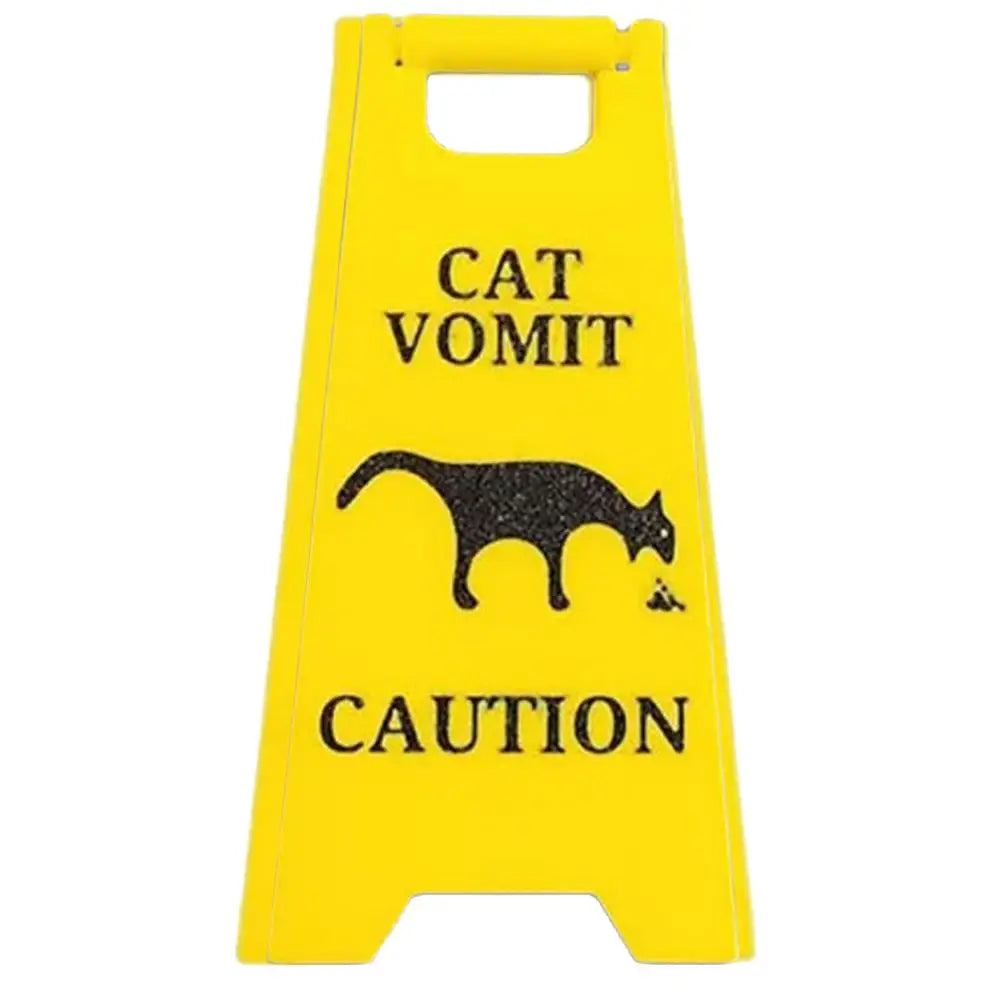 Cat Dog Vomit Caution Sign Funny Creative Dog Cat Vomit Caution Sign 3D Printed Yard Sign Cat Dog Vomit Warning Sign Board