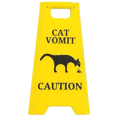 Cat Dog Vomit Caution Sign Funny Creative Dog Cat Vomit Caution Sign 3D Printed Yard Sign Cat Dog Vomit Warning Sign Board