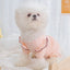 Embroidery Pink Floral Overalls for Dogs Spring Summer Protective Pet Cat T Shirt Female Pure Cotton Chihuahua Small Dog Clothes