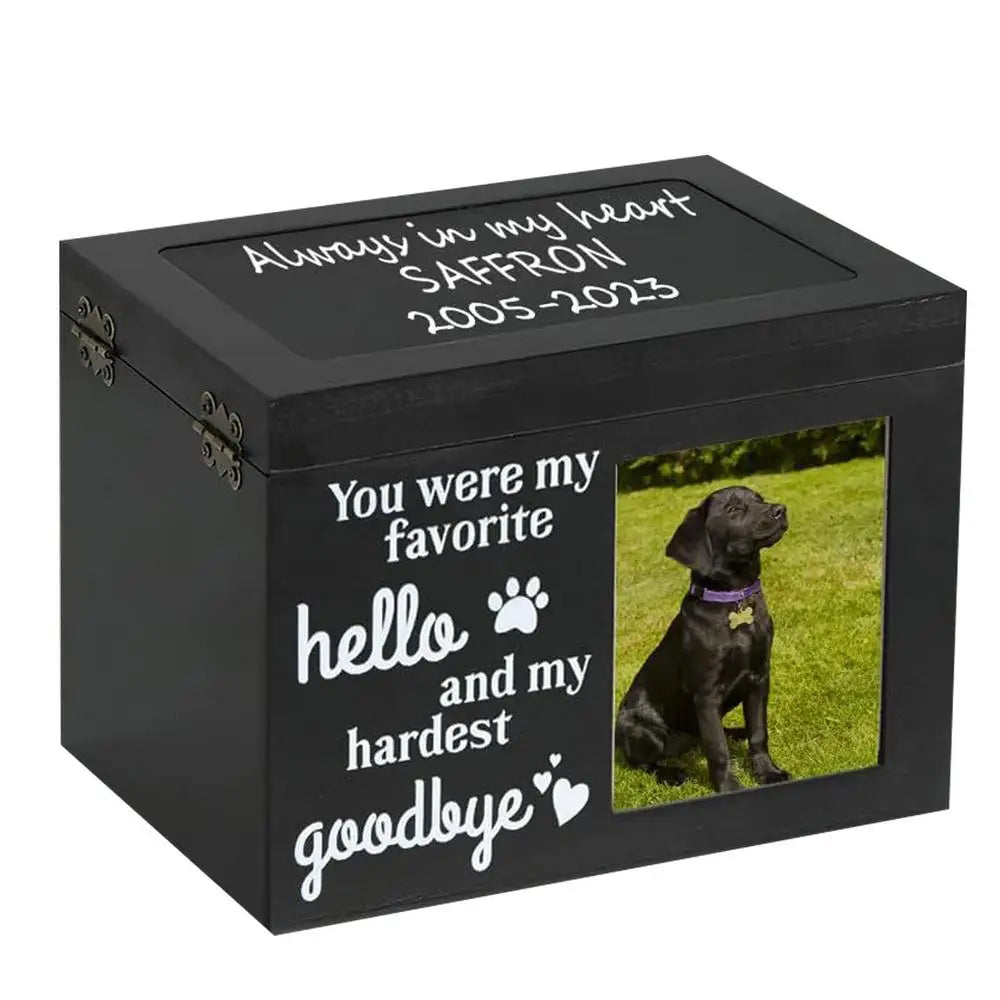 Pet Cremation Box Wooden Photo Frame Memorial Box Large Memorial Urns Pet Ashes Photo Box Dog Urns Pet Cremate Urn For Dog Or