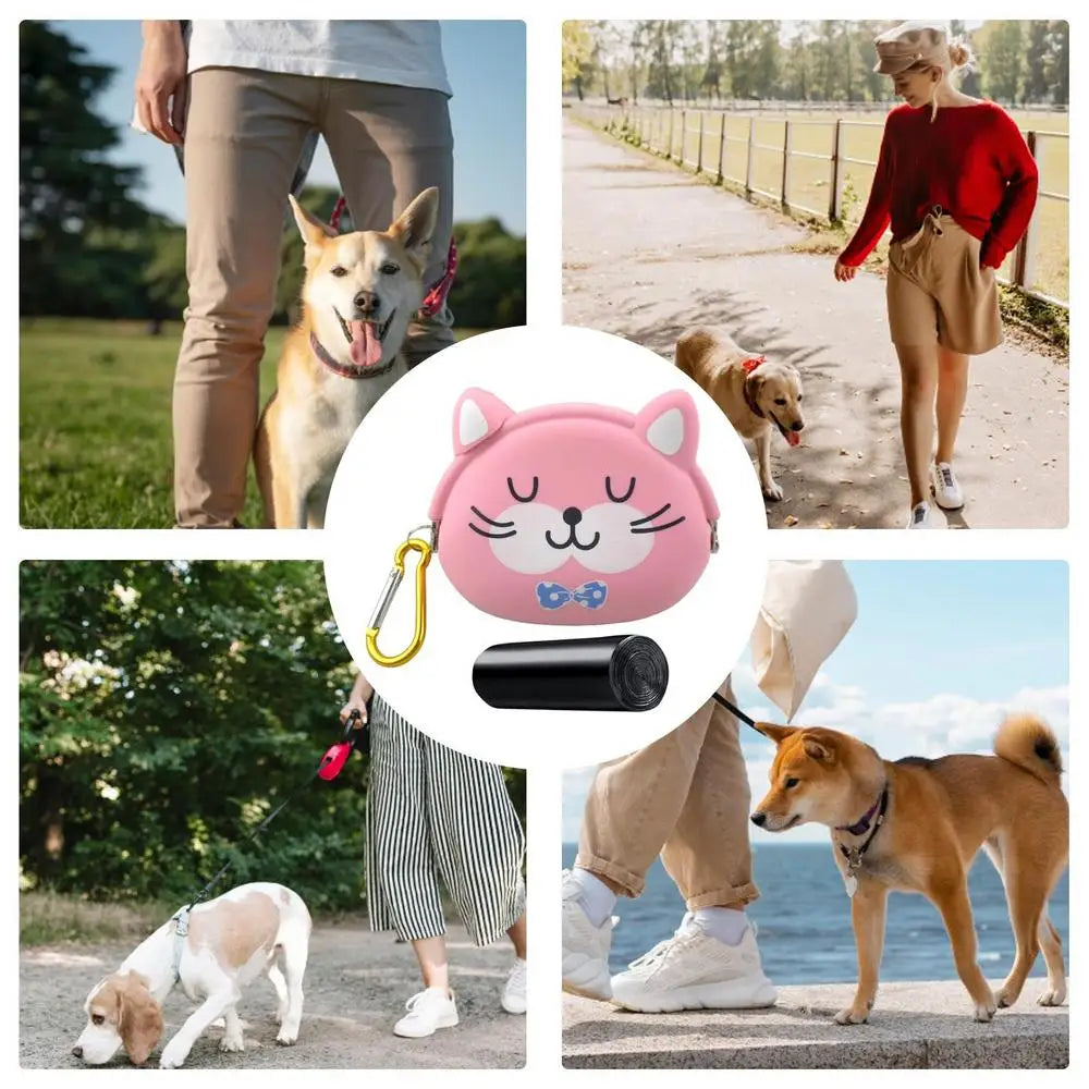 Dog Treat Pouch Silicone Pet Snack Pouch Portable Pet Training Container Pet Poop Bag Dispenser Treat Storage Bag Dogs For Pet