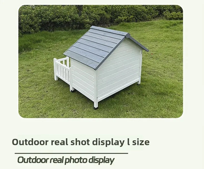 Cat Villa Wooden Kennel Outdoor Rainproof Dog House Cold Proof Dog Shed Courtyard Dog Outdoor House Cage
