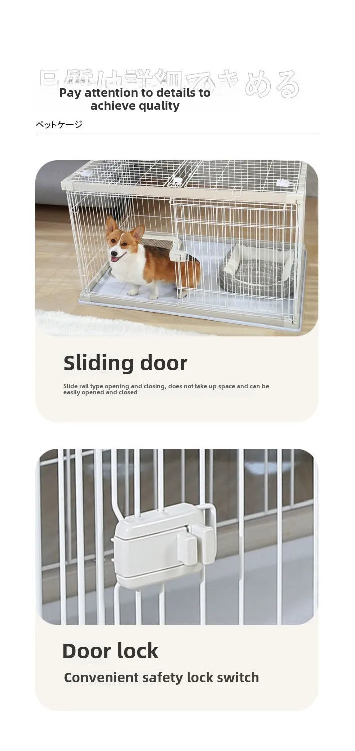 Dog Cage Alice Dog Cage Medium and Small Dog Shiba Inu Bulldog Pet Kennel Fence Indoor Fence