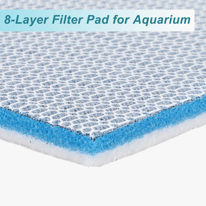 UXCELL 8-layer Aquarium Filter Pads Aquarium Honeycomb Sponge Filter Pads Fish Tank Skimmer Filter Cotton Accessories