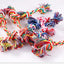 Pet dog cotton rope toys teeth cleaning teeth grinding resistant to bite rope knot toy rope double section cotton rope teething