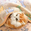 Flannel paw print pet blanket for warmth, softness, and no shedding of fur, universal blanket for cats and dogs, cat pad