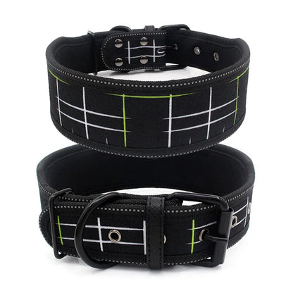 Reflective Puppy Big Dog Collar with Buckle Soft Padded Wide Adjustable Pet Collar for Medium Large Dogs Pitbull Leash Dog Chain