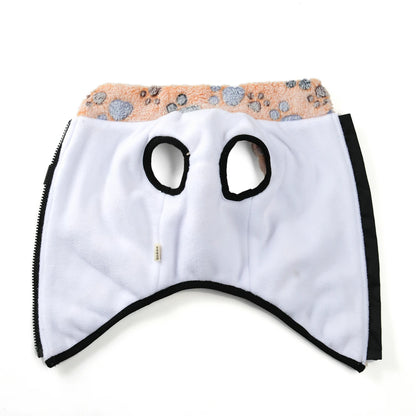 Fleece Dog Clothes Winter Warm Puppy Jacket For Small Dogs Cats Sweater Coat With Zipper D Ring Cute Print Chihuahua Pet Outfits