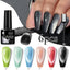 6pc Glitter Cat Magnetic Nail Gel Polish Set Cat Eye Holographic Reflective Semi Permanent UV Gel Soak Off Sparkling Nail Art