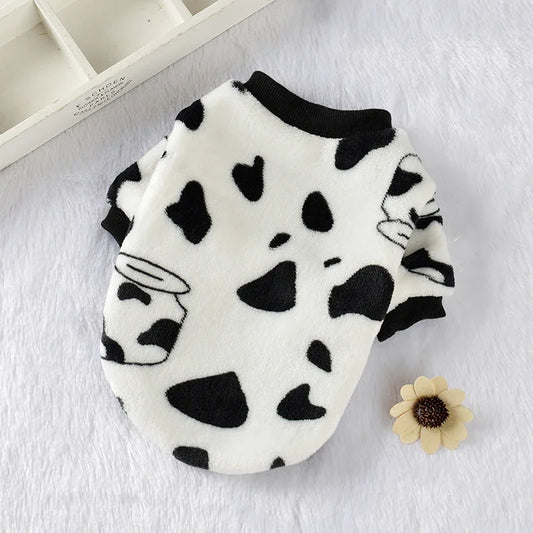 1Pc Small Dog Autumn/Winter Flannel Pet Clothing Cute and Warm Teddy Cat Clothing Comfortable
