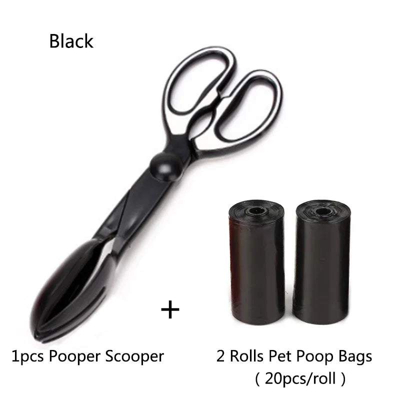 Pooper Scooper for Dog Tongs Clamp Long Handle Poop Scooper for Dog Pet Cat Cleaning Poop Pick Up Clip Collector Shovel Tools