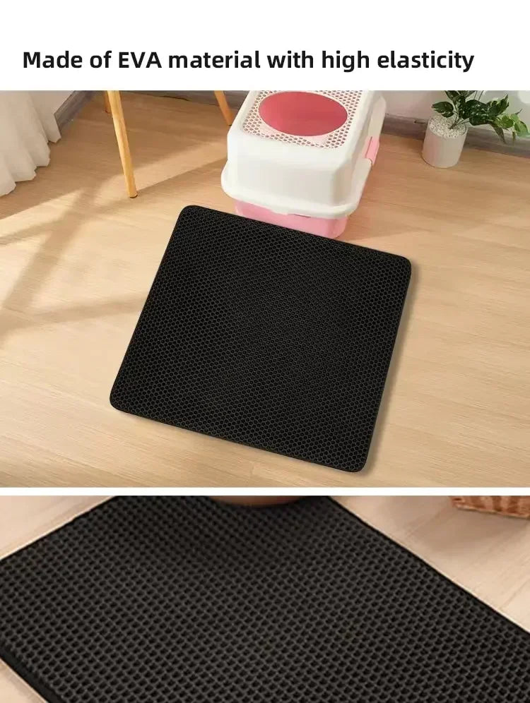 Pet litter mat non-slip mat washable cat mat pet supplies waterproof double layer pet litter mat