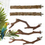 Parrot Perch 5PCS Natural Wooden Cockatiel Perch Exercise Training Branches Parrot Stand Cage Accessories For Small Or Medium