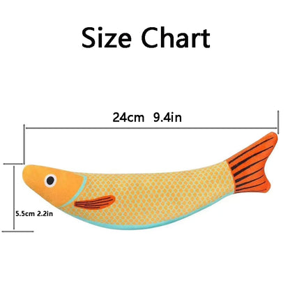 Cat Toys Saury Fish, Soft Durable Cat Catnip Crinkle Sound Toys Pet Accessories, Interactive Cat Kicker Toys for Indoor Kitten