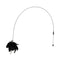 Uxcell Handheld Cat Teaser with Bell Fluffy Plume Teasing Sticks Flexible Fishing Rod Toy Indoor Scratching Pet Supplies