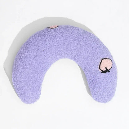 Small Pillow for Pet Cats Dogs Sleeping Mat Neck Guard U-shaped Pillow Soft and Thick Bite Resistant Winter Warm Comfort Pillow