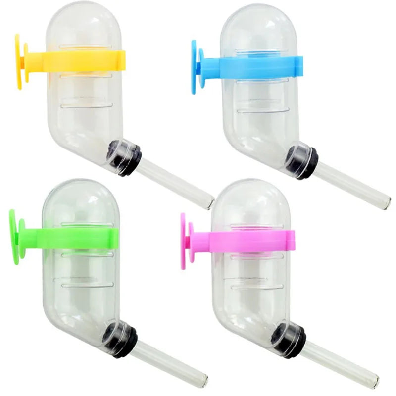 60ml Plastic Hamster Water Drinking Bottle Rat Pet Dispenser Cylindrical Feeder Cage Hanger Water Bottle Dispenser With Clip