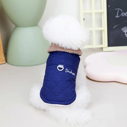 Winter Warm Fur Collar Dog Jacket Windproof & Waterproof Dog Clothes for Small Dogs Puppy Vest Chihuahua Yorkie Coat Pet Costume