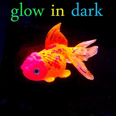 Glow In The Dark Artificial Aquarium Fishes Realistic Moving Floating Colorful Goldfish Fake Fish Ornament for Aquarium Tank