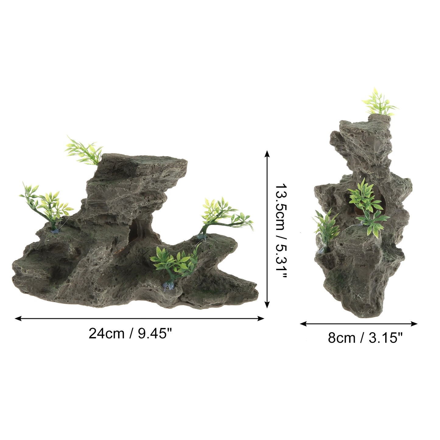 UXCELL Artificial Resin Rockery Fish Tank Landscape Aquarium Decor Mountain Hiding Cave Pet Supplies Ornament Accessories