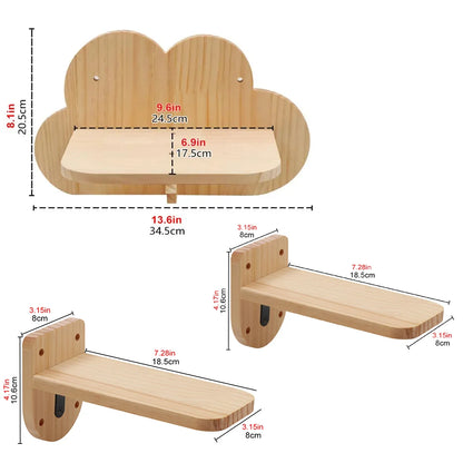 Wall Mounted Cat Perch Corner Platform With Felt Easy-to-Clean Cat Hammock Suit Cat Climbing Rope to Make Kitten Exercise Indoor