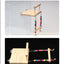 CAWAII KENNEL Pet Bird Swing Toy Wooden Parrot Perch Stand Playstand with Chewing Beads Cage Playground for Budgie Birds