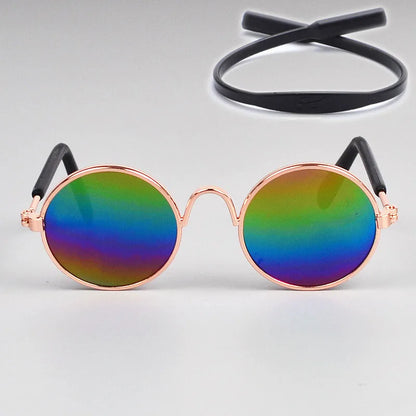 Anti-slip Cat Sunglasses Pet Accessories Small Dog Sun Glasses Classic Retro Circular Glasses for Kitten Photos Props Cosplay