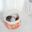Noodle-Shaped Fleece-Lined Pet Bed Warm Breathable Detachable Round Cat Nest Flip Cover Four Seasons Universal Dog Kennel