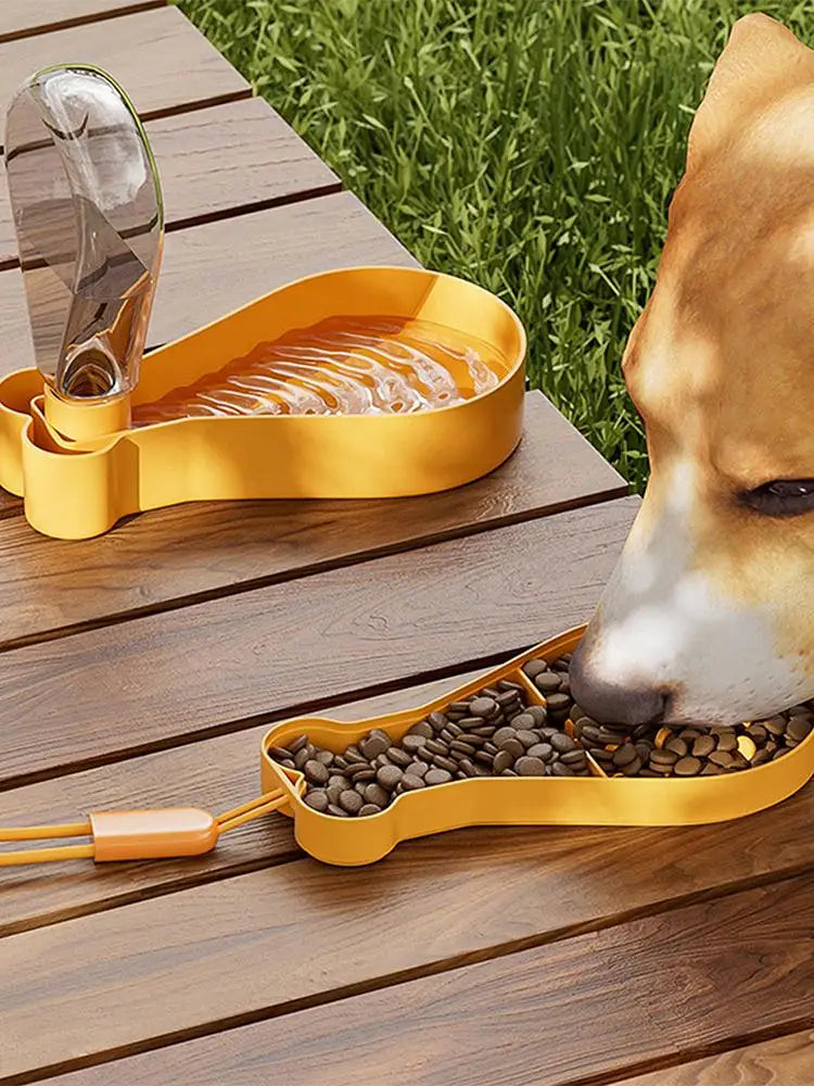 Dog Water Bottle Outdoor Pet Water Cup Food Container Portable Pet Travel Water Bowl 2-in-1 Leak Proof Drinking Cup Food