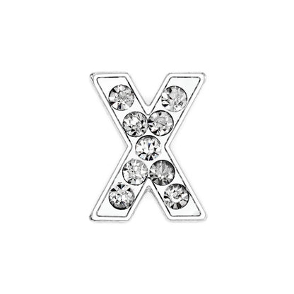 10mm Chrome Alloy Diamond Capital English Alphabet Jewelry Manual Diy Cat Claw Love Pet Collar Accessories