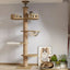 Cats Tree Floor Solid Wooden Cat Tree House Climbing Pets Furniture Adjustable Kitten Trees Tower Multilayer Cat Climbing Frame