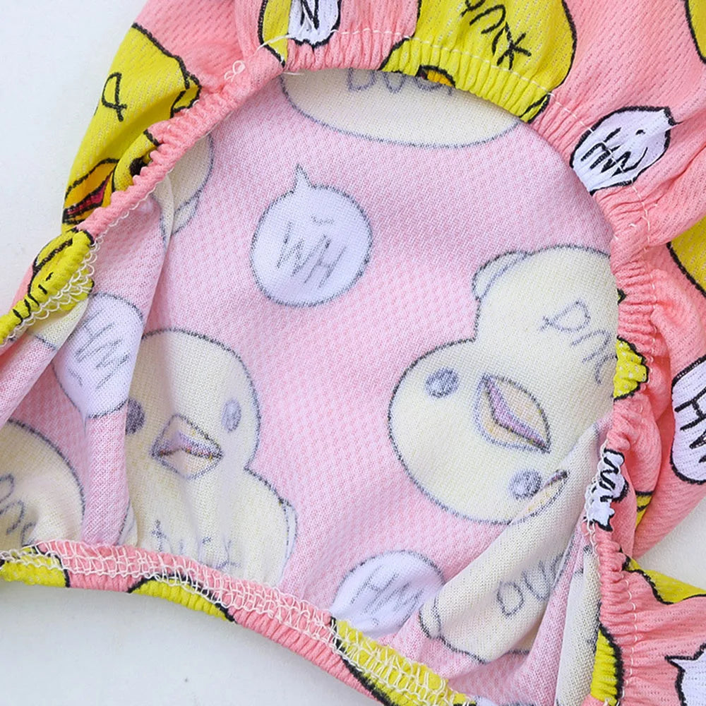 Dog Jumpsuit Puppy Dog Onesies Clothes Cat Dog Soft Pajamas Cute Duck Printed Pet Shirt Bodysuits for Teddy Pomeranian Apparel
