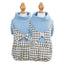 Winter Dog Clothes Bowknot Plaid Coat Thicken Jacket Pets Gentleman Outfits Warm Clothes Bowknot Jumpsuit Jacket Outfit Clothing